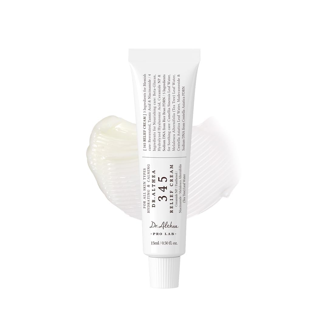 Dr.Althea 345 Relief Cream | PDRN & Hyaluronic Acid for Hydration, Blemish Care | Post-Acne Face Moisturizer with Centella & Niacinamide | Korean Vegan Skincare, 1.69 Fl Oz (Ver.2 - Pack of 1)