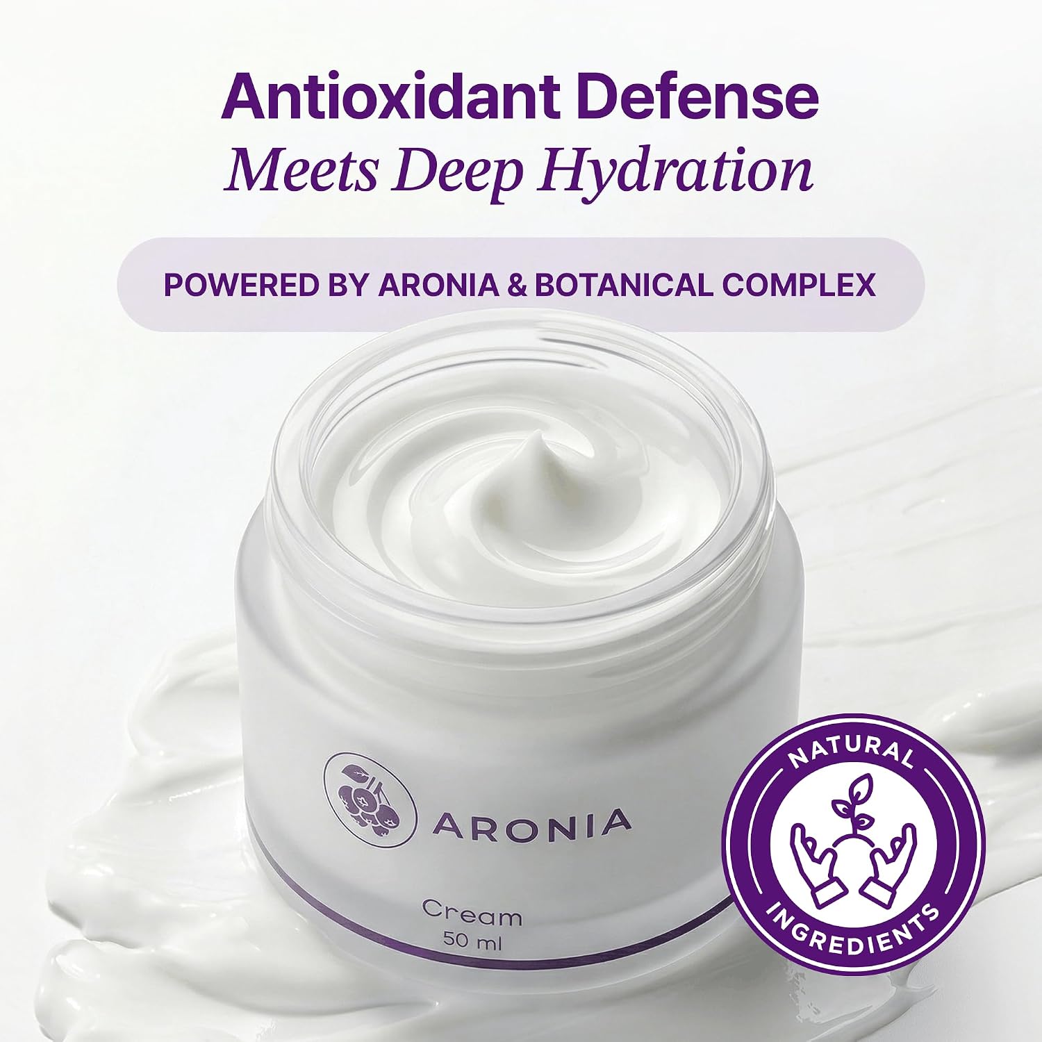 Aronia Extract Day Night Cream for Face Neck with Antioxidant Formula, Hydrating Moisturizer, Brightening 1.76 oz