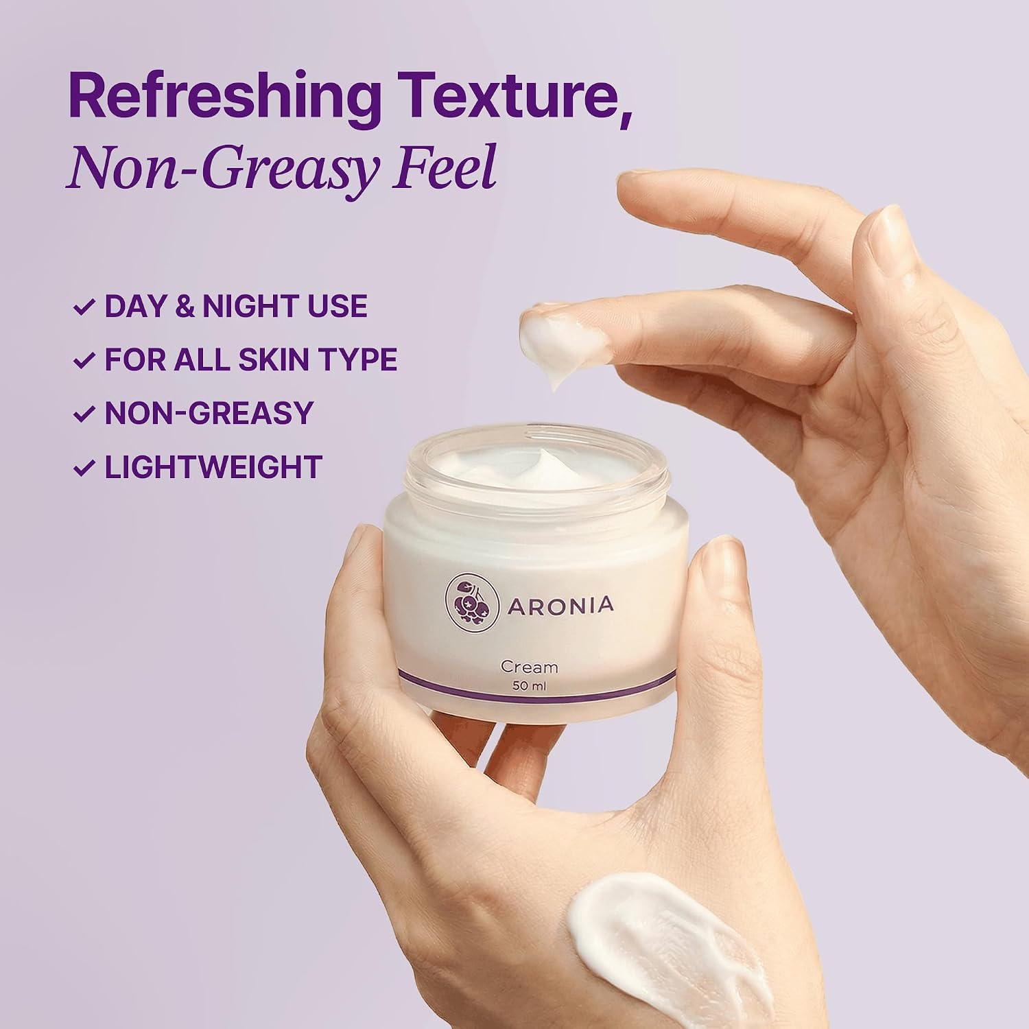 Aronia Extract Day Night Cream for Face Neck with Antioxidant Formula, Hydrating Moisturizer, Brightening 1.76 oz