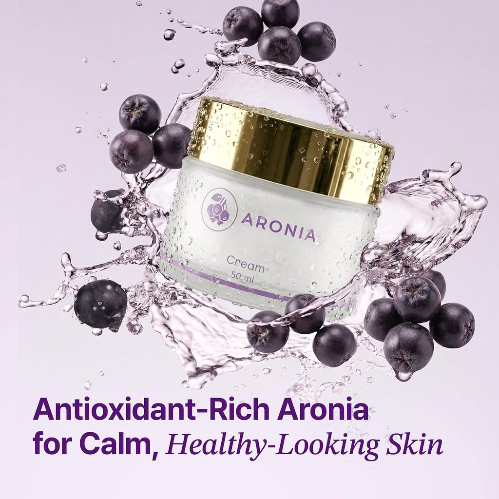 Aronia Extract Day Night Cream for Face Neck with Antioxidant Formula, Hydrating Moisturizer, Brightening 1.76 oz