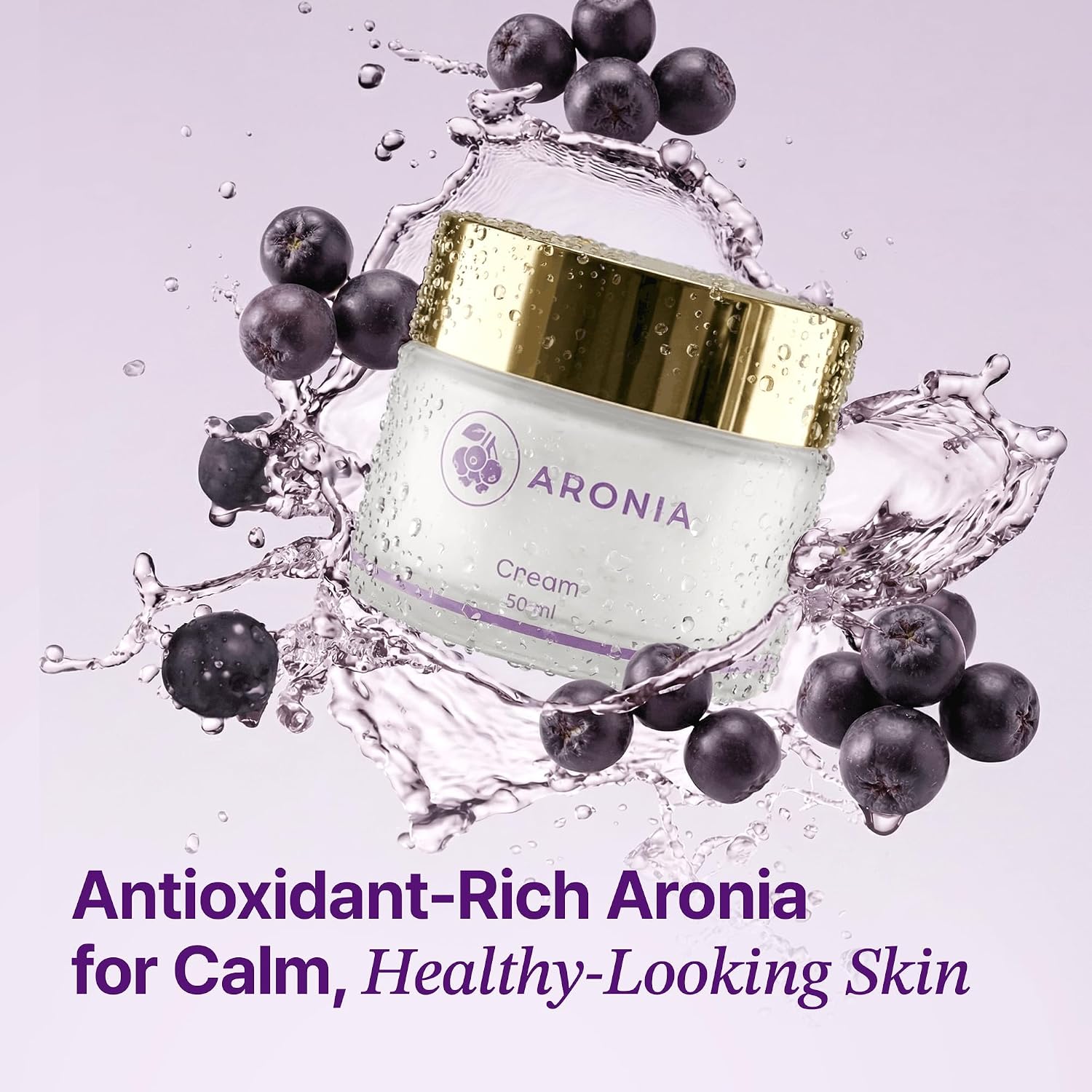 Aronia Extract Day Night Cream for Face Neck with Antioxidant Formula, Hydrating Moisturizer, Brightening 1.76 oz